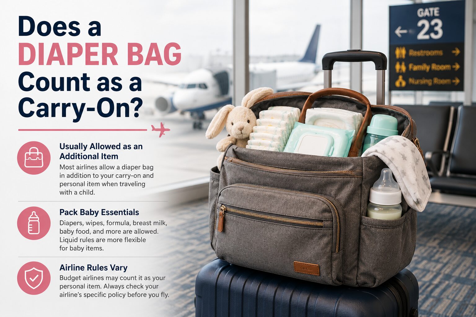 Does a diaper bag count as a carry-on