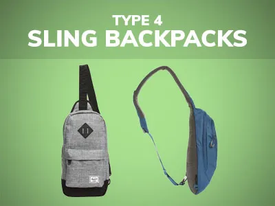 Backpack type 4: crossbody-sling backpacks